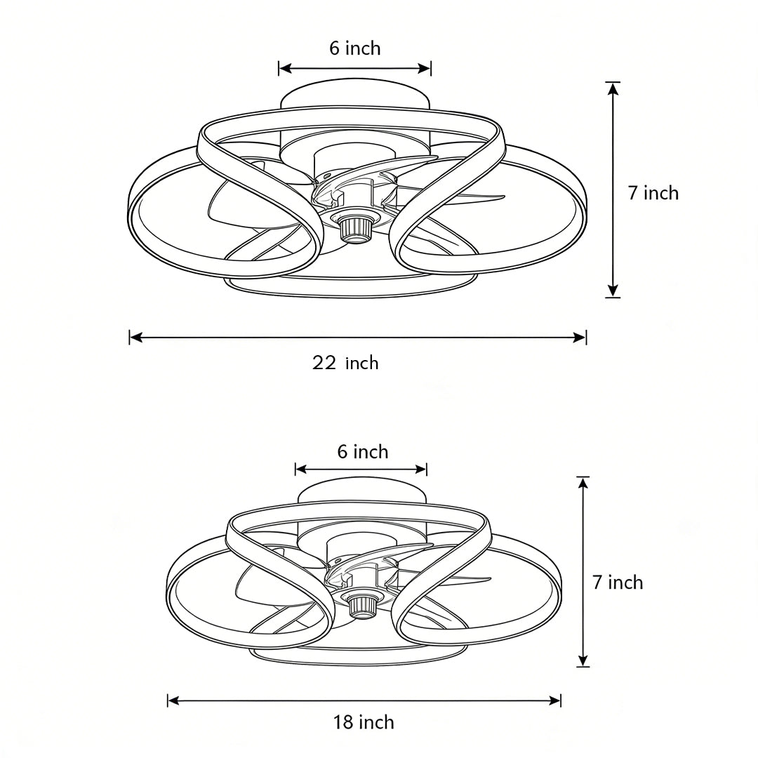 Bloom | Flower Ceiling Fan with Light and Remote, Flush Mount Dimmable LED Fan for Bedroom