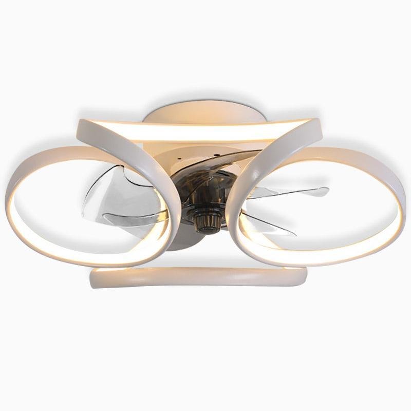 Bloom | Flower Ceiling Fan with Light and Remote, Flush Mount Dimmable LED Fan for Bedroom