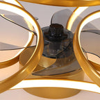 Bloom | Flower Ceiling Fan with Light and Remote, Flush Mount Dimmable LED Fan for Bedroom