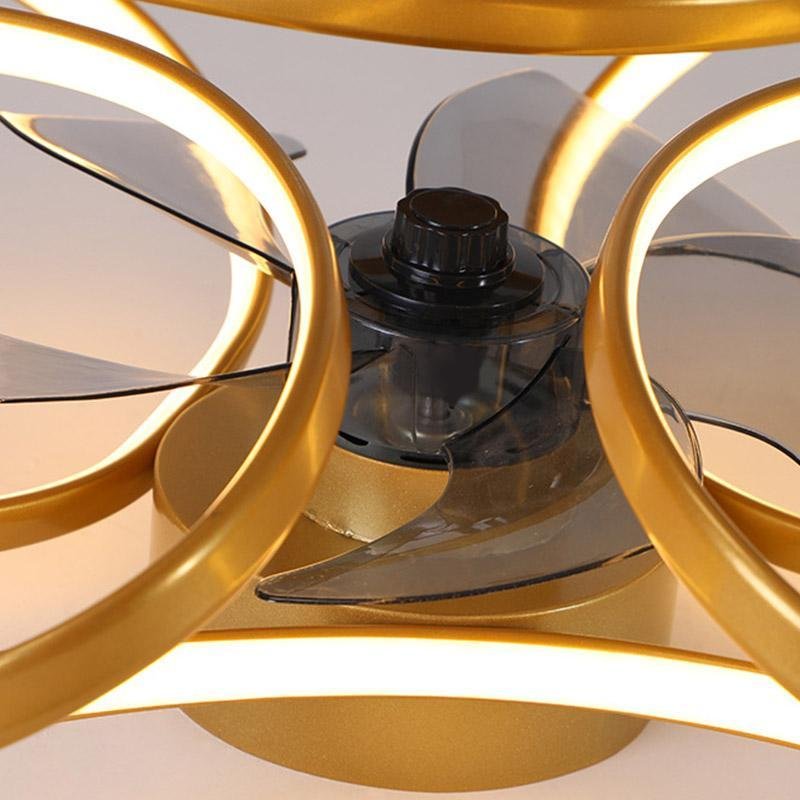 Bloom | Flower Ceiling Fan with Light and Remote, Flush Mount Dimmable LED Fan for Bedroom