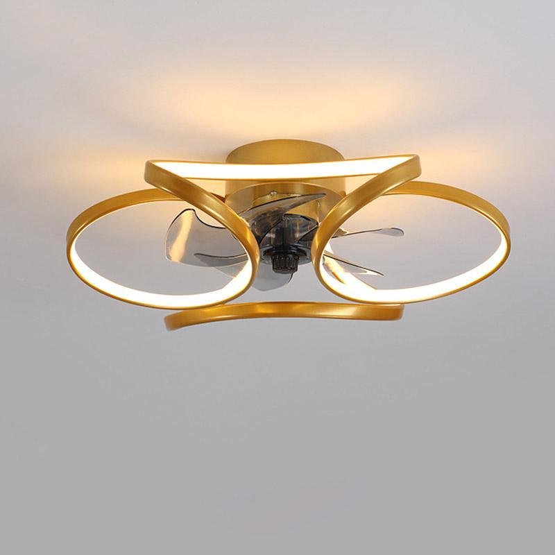 Bloom | Flower Ceiling Fan with Light and Remote, Flush Mount Dimmable LED Fan for Bedroom