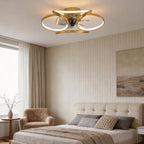 Bloom | Flower Ceiling Fan with Light and Remote, Flush Mount Dimmable LED Fan for Bedroom