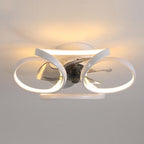 Bloom | Flower Ceiling Fan with Light and Remote, Flush Mount Dimmable LED Fan for Bedroom