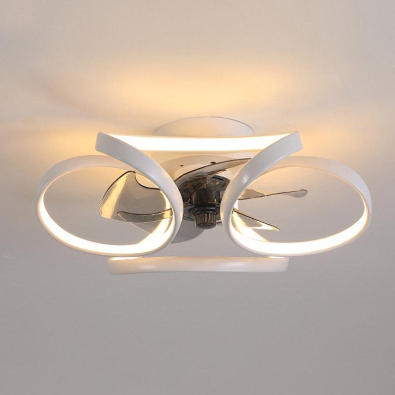 Bloom | Flower Ceiling Fan with Light and Remote, Flush Mount Dimmable LED Fan for Bedroom