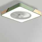 Bladeless | Flush Mount Ceiling Fan with Light and Remote, Low Profile Dimmable LED Fan for Bedroom