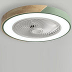 Bladeless | Flush Mount Ceiling Fan with Light and Remote, Low Profile Dimmable LED Fan for Bedroom