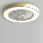 Bladeless | Flush Mount Ceiling Fan with Light and Remote, Low Profile Dimmable LED Fan for Bedroom