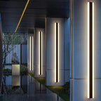 Gate | Linear LED Outdoor Wall Light, Long Black Exterior Wall Lamp, Waterproof Porch Strip Light