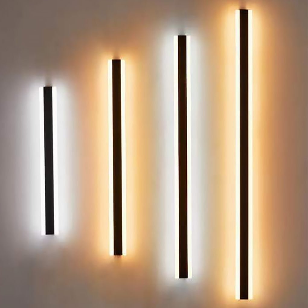 Gate | Linear LED Outdoor Wall Light, Long Black Exterior Wall Lamp, Waterproof Porch Strip Light