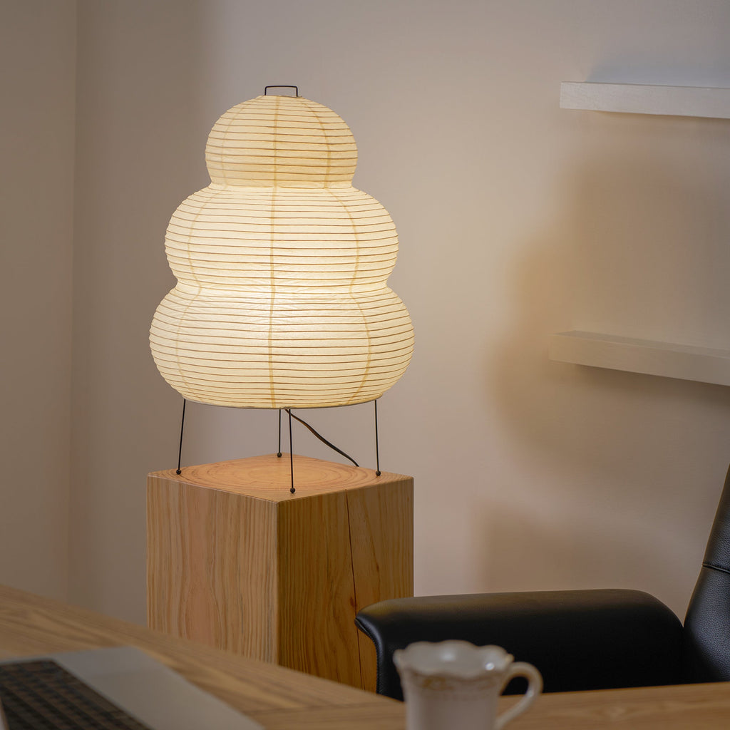 Gifu | Rice Paper Table Lamp, Japanese Paper Lantern Lamp, Handmade Japandi Bedside and Desk Lamp