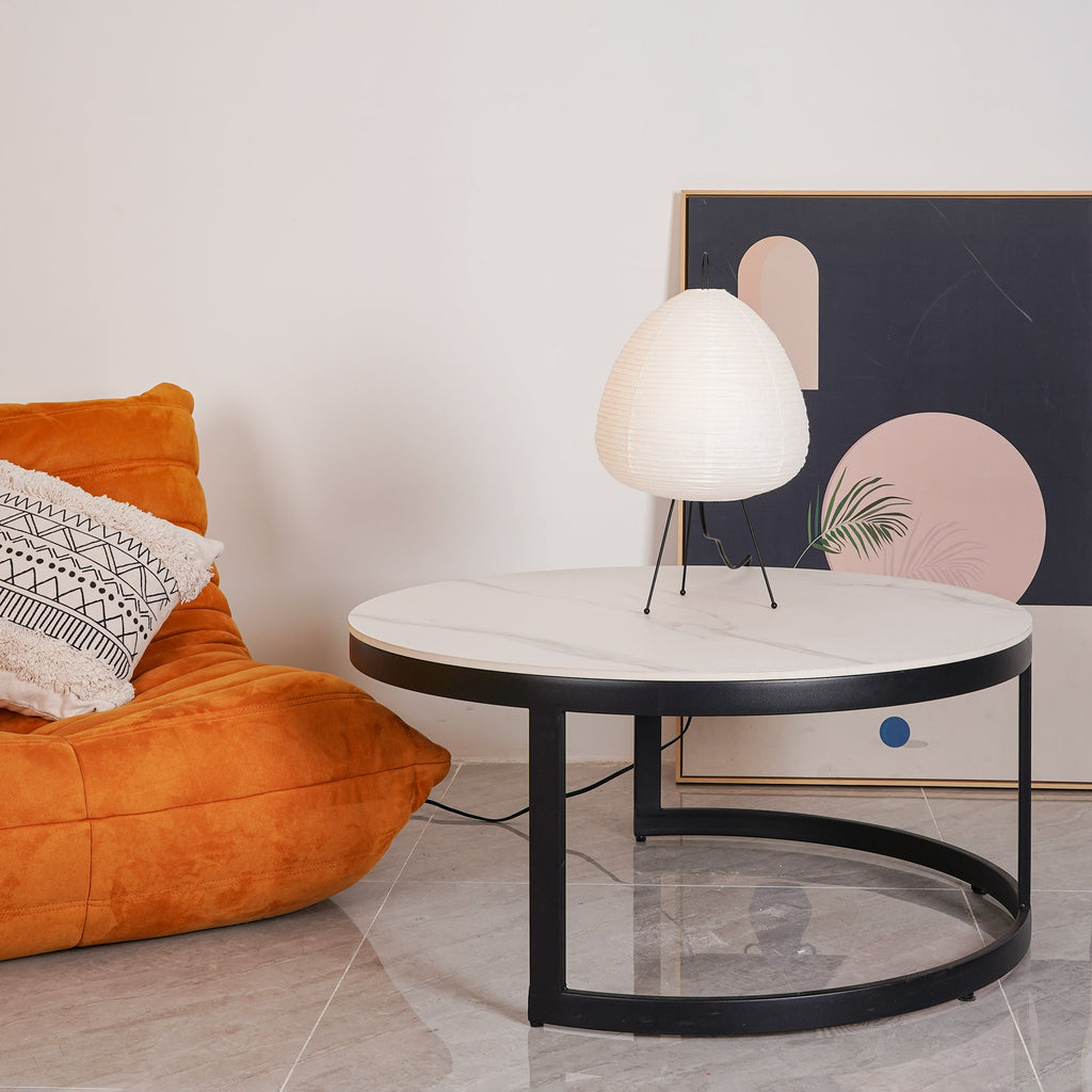 Gifu | Rice Paper Table Lamp, Japanese Paper Lantern Lamp, Handmade Japandi Bedside and Desk Lamp