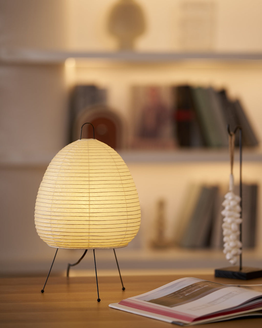 Gifu | Rice Paper Table Lamp, Japanese Paper Lantern Lamp, Handmade Japandi Bedside and Desk Lamp