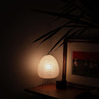Gifu | Rice Paper Table Lamp, Japanese Paper Lantern Lamp, Handmade Japandi Bedside and Desk Lamp