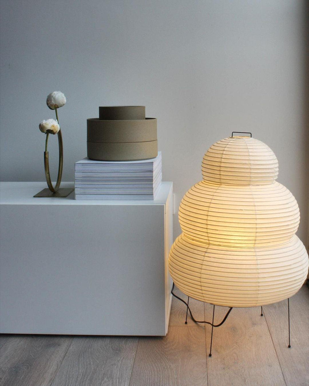 Gifu | Rice Paper Table Lamp, Japanese Paper Lantern Lamp, Handmade Japandi Bedside and Desk Lamp