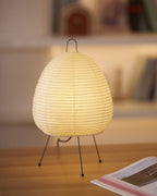 Gifu | Rice Paper Table Lamp, Japanese Paper Lantern Lamp, Handmade Japandi Bedside and Desk Lamp