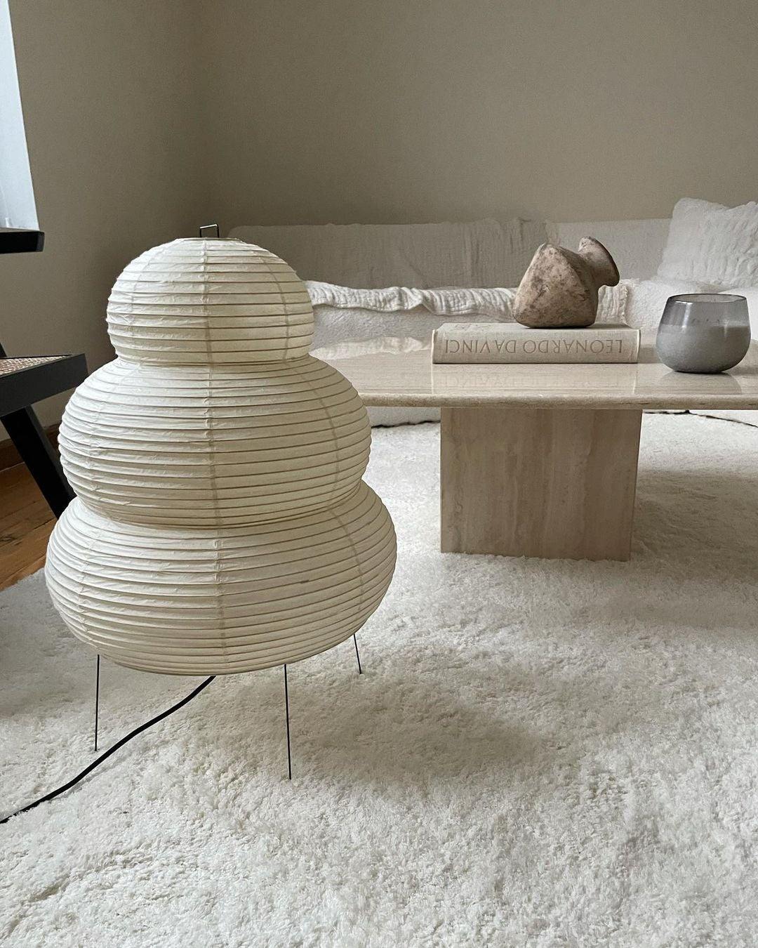 Gifu | Rice Paper Table Lamp, Japanese Paper Lantern Lamp, Handmade Japandi Bedside and Desk Lamp