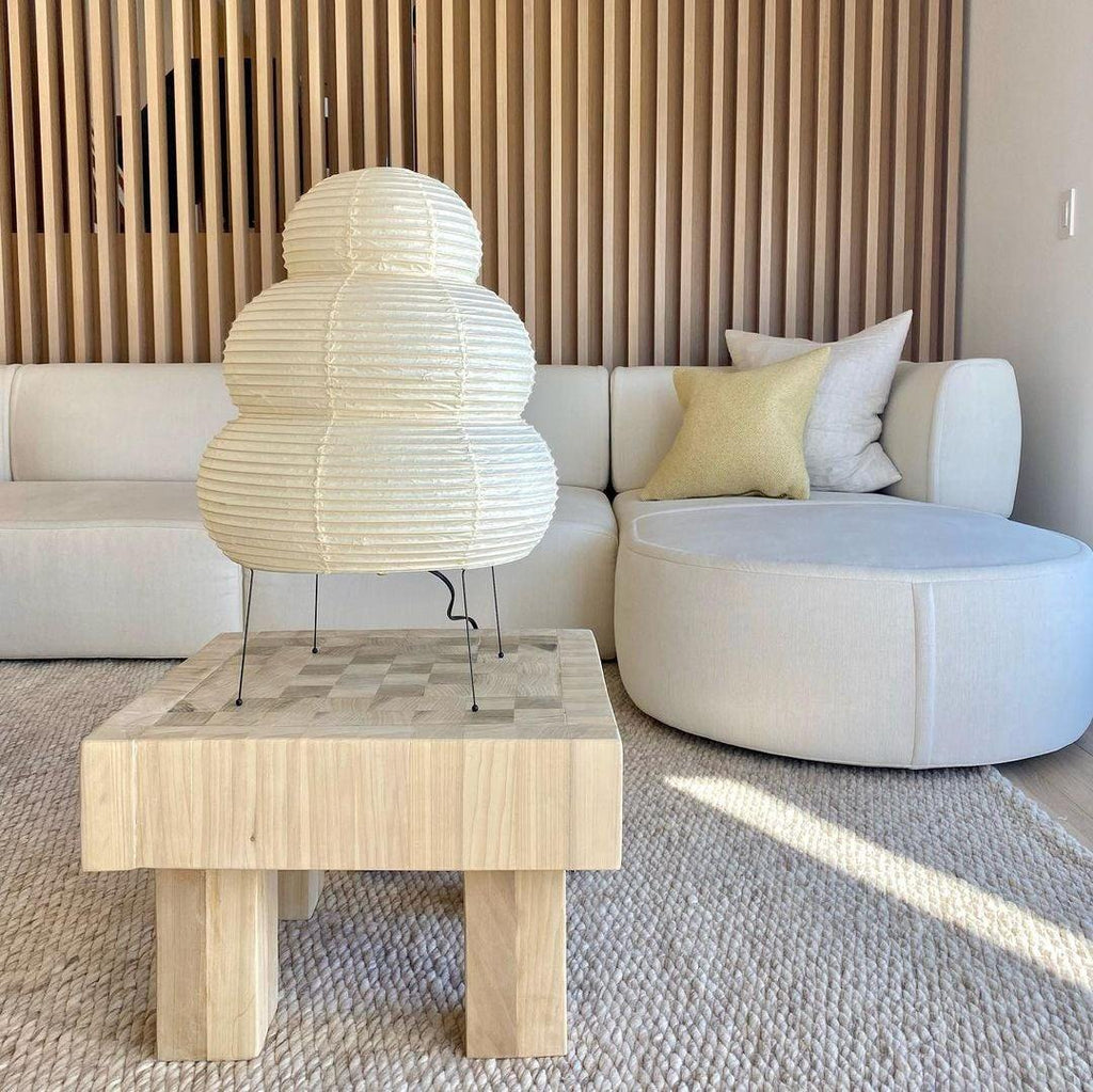 Gifu | Rice Paper Table Lamp, Japanese Paper Lantern Lamp, Handmade Japandi Bedside and Desk Lamp