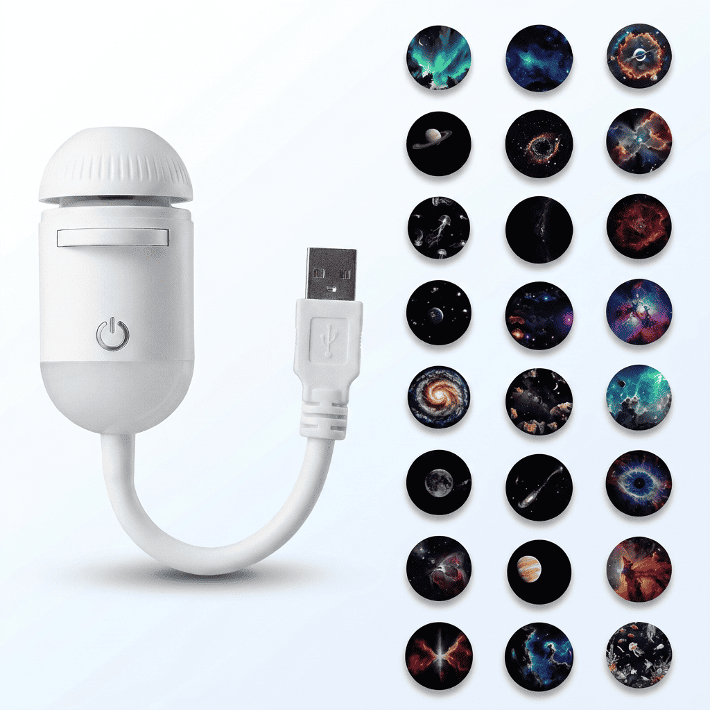 Orbit | Star Projector Night Light, Galaxy Projector for Bedroom Ceiling, USB Space Lamp for Kids