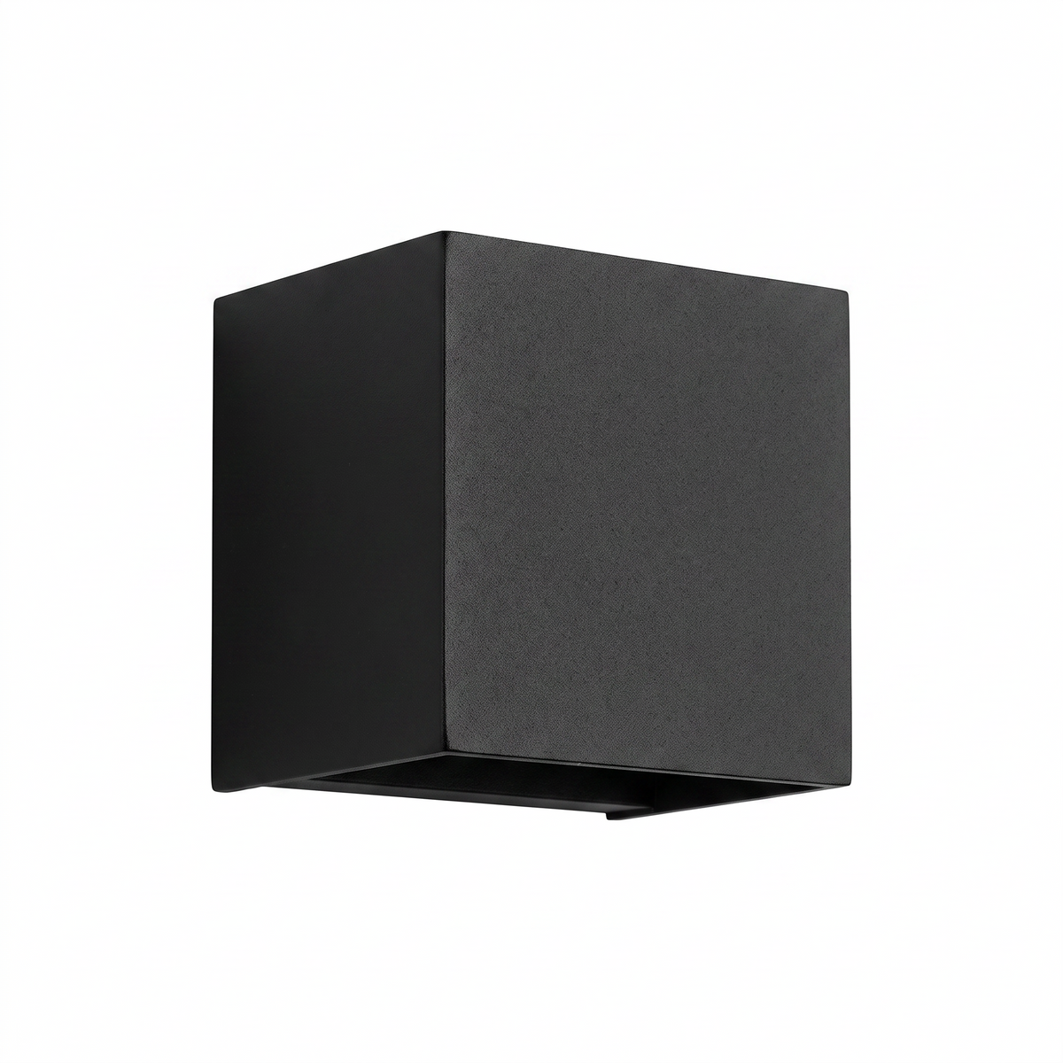 Beacon outdoor wall light in black, on a white background