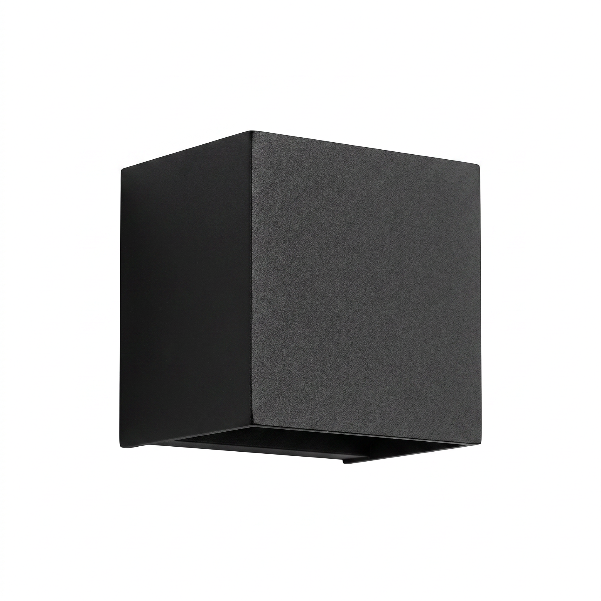 Beacon outdoor wall light in black, on a white background