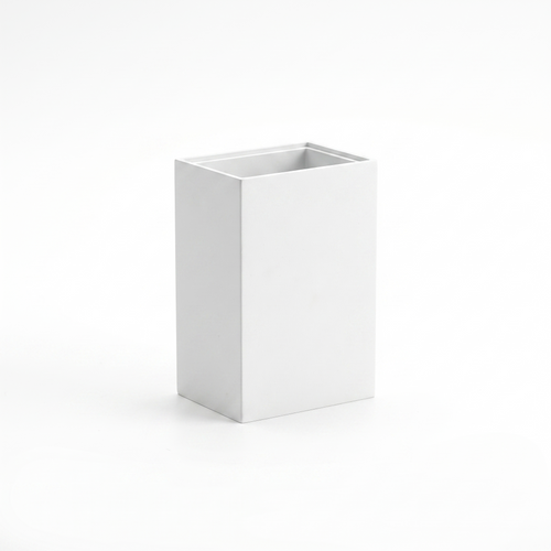Beacon outdoor wall light in white, on a white background