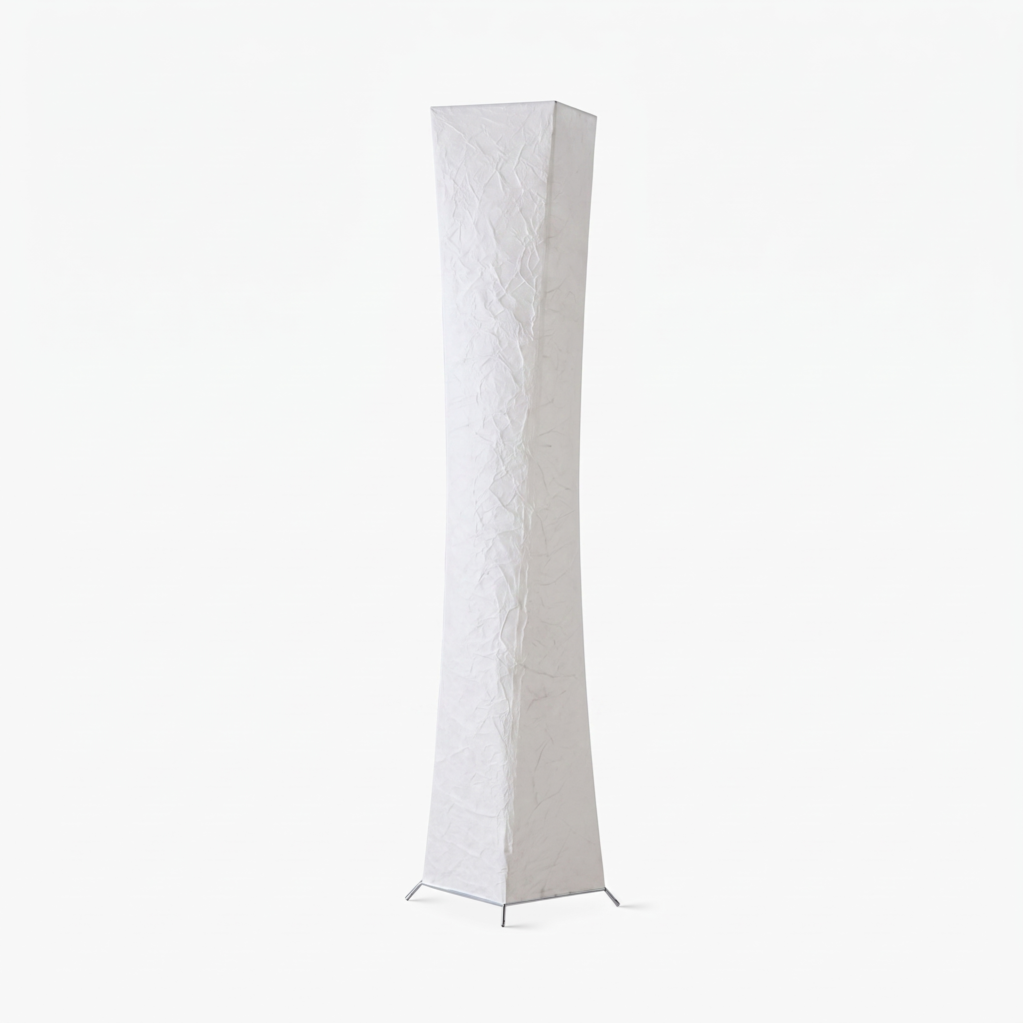 Vesper 59 inch slim waist tower floor lamp in white, full view on a white background