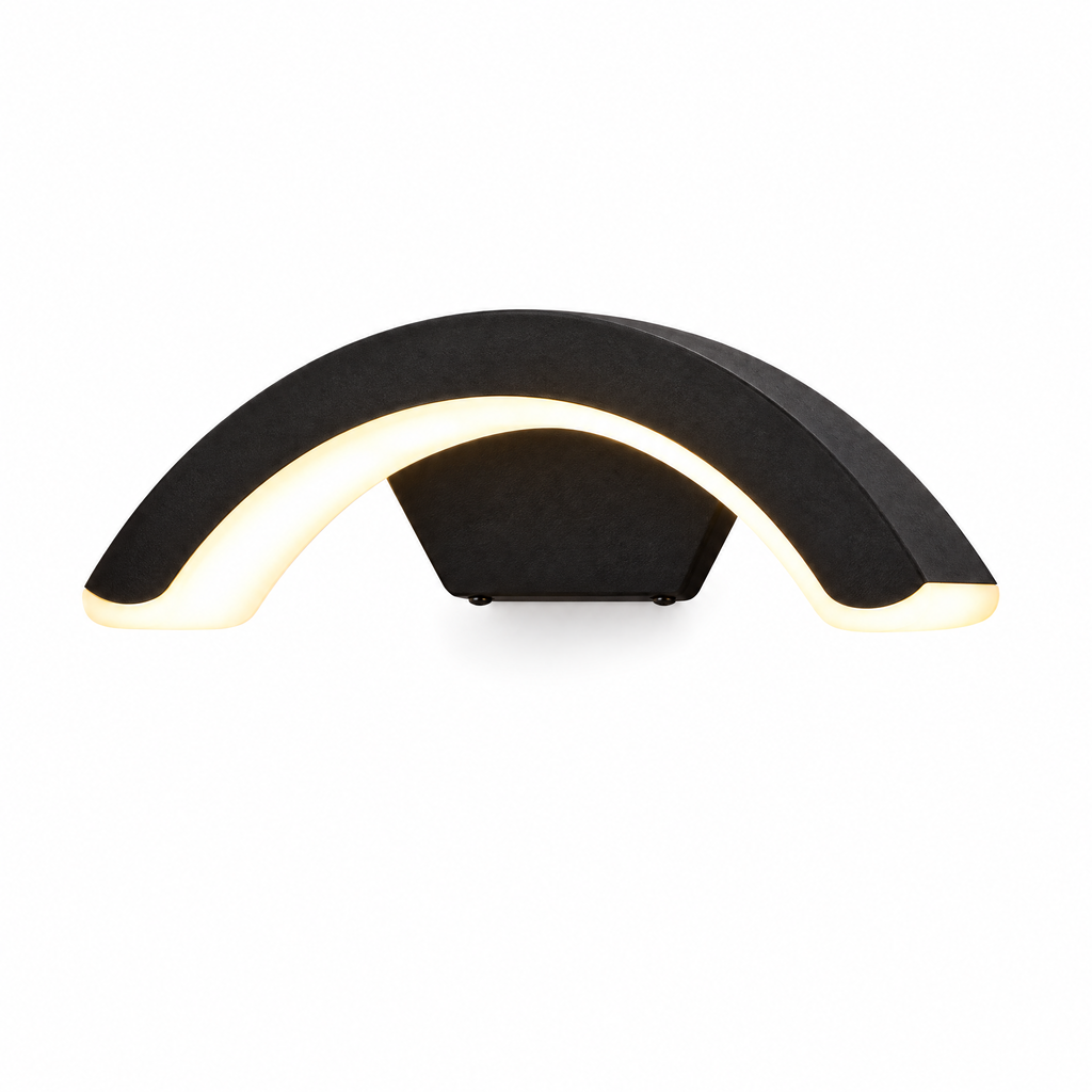 StormLite | Outdoor Wall Light, IP66 Waterproof LED Exterior Wall Lamp, Modern Black Porch Light