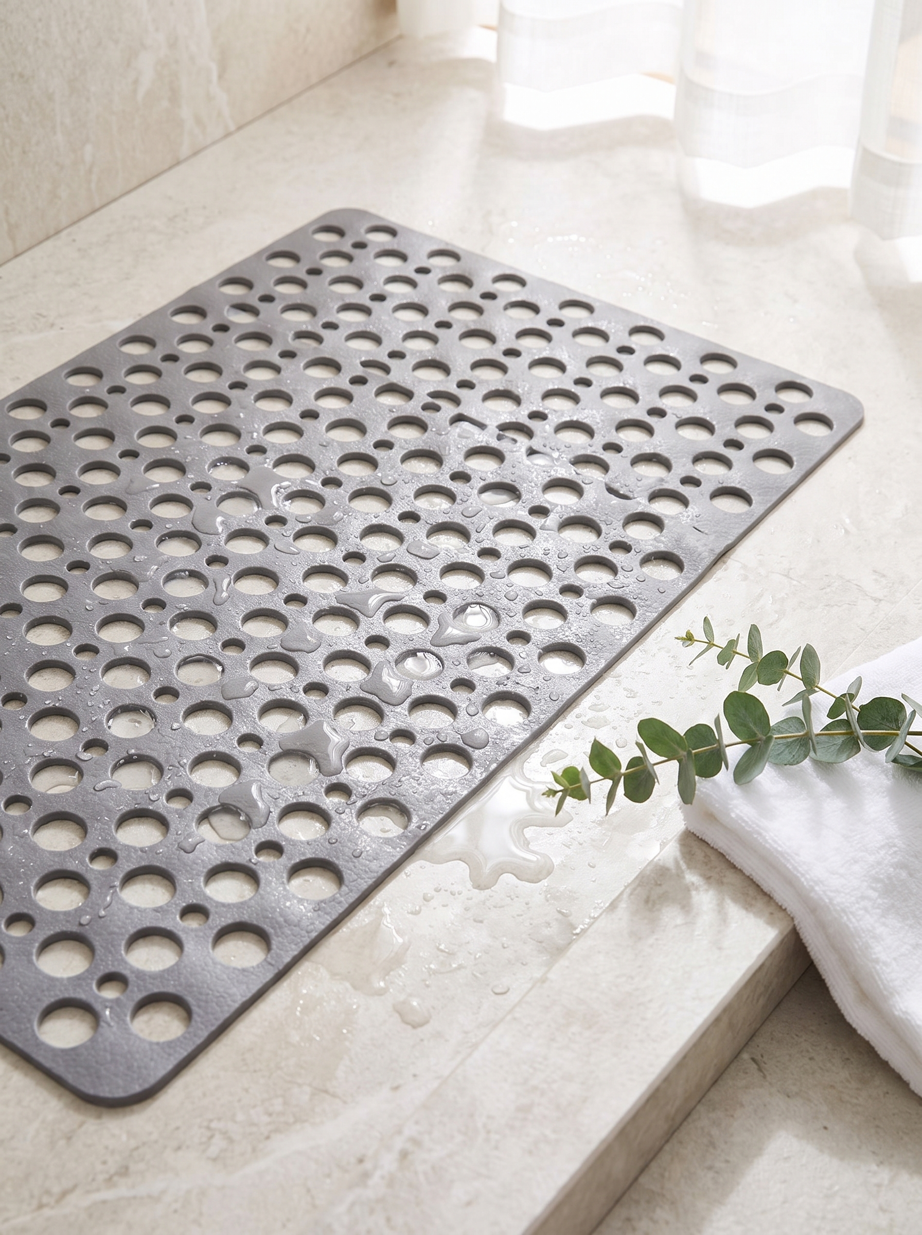 Secure Non-Slip Shower Mat Designed to stay fresh