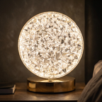 Stellora | Crystal Night Light, Rechargeable Touch Lamp, Moon and Star LED Bedside Table Lamp, Gift