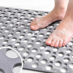 Secure | Non Slip Shower Mat, Suction Cup Bathtub Mat with Drain Holes, Anti Slip Bath Mat