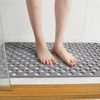 Secure | Non Slip Shower Mat, Suction Cup Bathtub Mat with Drain Holes, Anti Slip Bath Mat