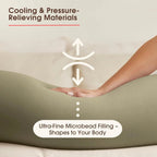 Leah | Adjustable Pregnancy Pillow Full Body Support | Ultra Soft Washable Cotton Fabric