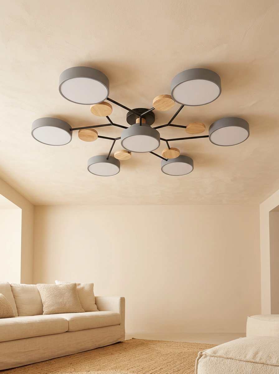 Nova Branch light sitting flush to the ceiling