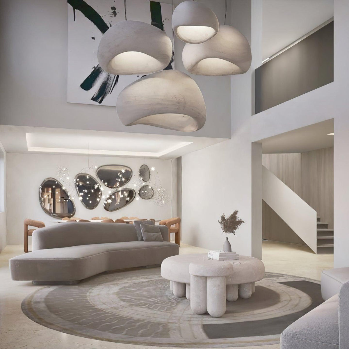 Nubia | Cloud Pendant Light, Sculptural Sphere Chandelier, Organic Hanging Lamp for Bedroom and Living Room