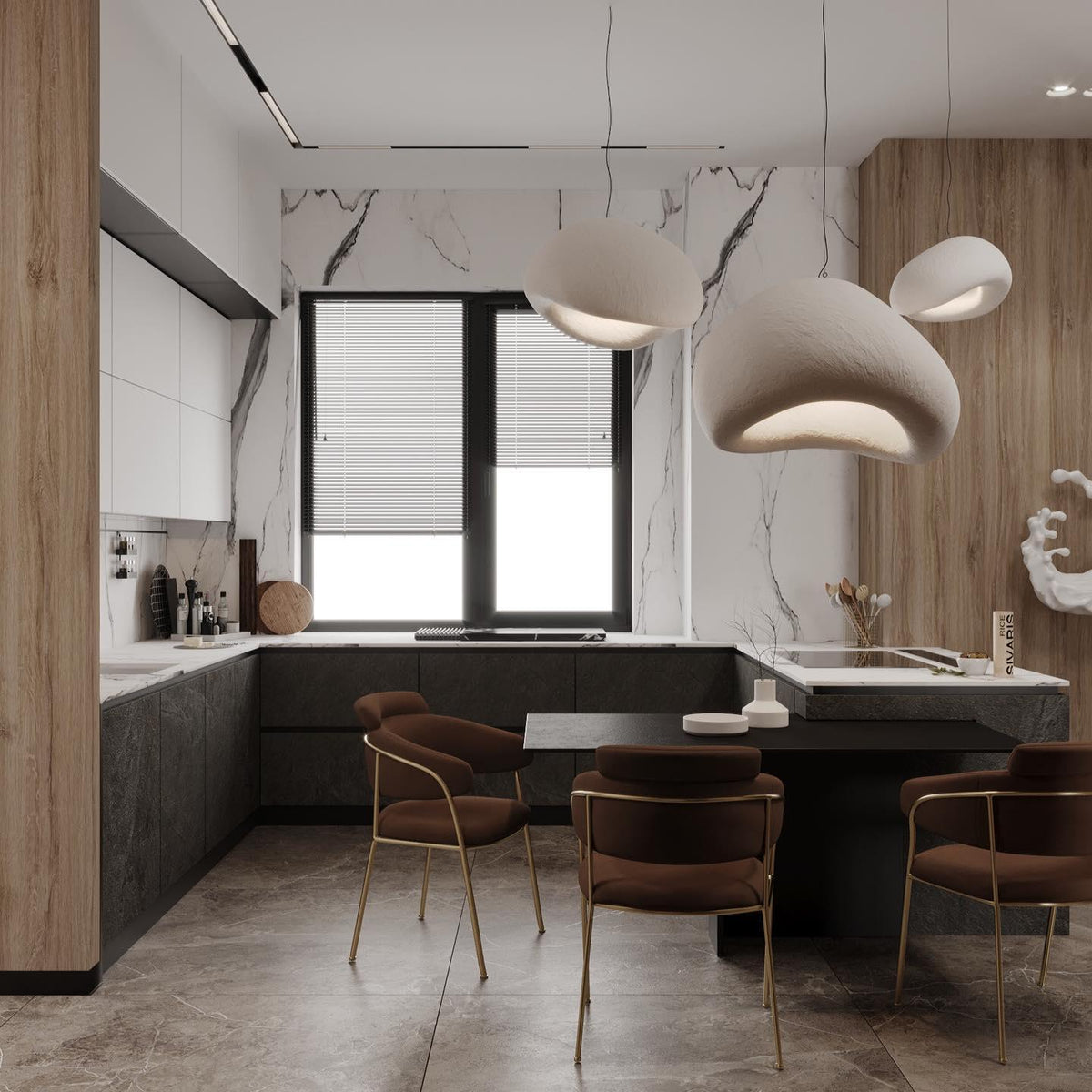 Nubia | Cloud Pendant Light, Sculptural Sphere Chandelier, Organic Hanging Lamp for Bedroom and Living Room