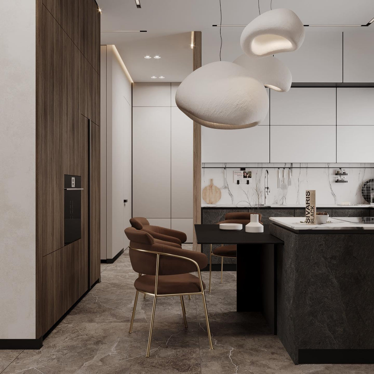 Nubia | Cloud Pendant Light, Sculptural Sphere Chandelier, Organic Hanging Lamp for Bedroom and Living Room