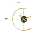 Lunaris wall clock lamp dimensions: 40 cm (15.7 in) diameter