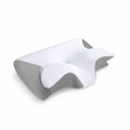 Luxzell Contour cervical memory foam pillow in gray, ergonomic neck support pillow