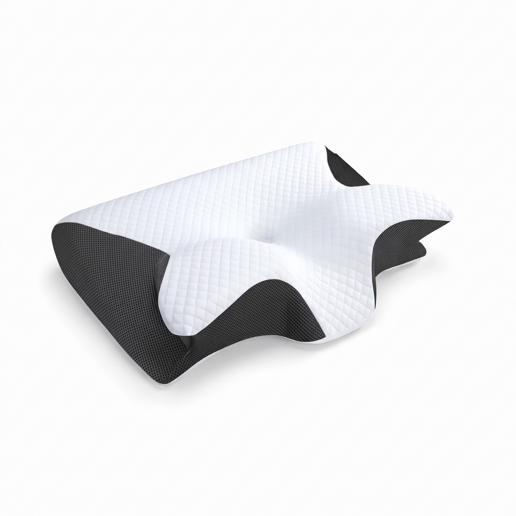 Luxzell Contour cervical memory foam pillow in black