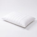 Gia thin low loft white cotton pillow