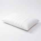 Gia thin low loft white cotton pillow