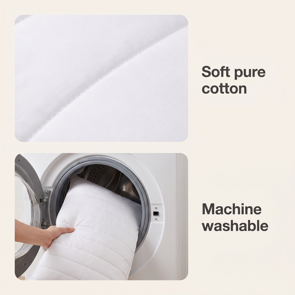 Gia pure cotton fabric and machine washable pillow