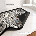 Tessa coffee mat absorbent top, stain hiding pattern and non-slip rubber back