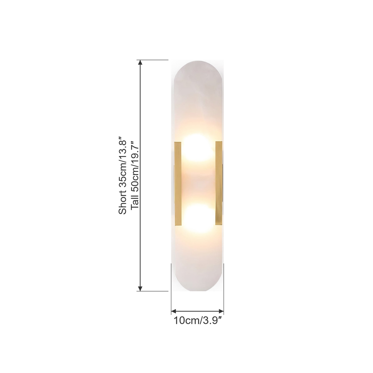 Oblong wall sconce dimensions