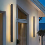 Linear | LED Outdoor Strip Wall Light, Long Black Exterior Wall Lamp, IP65 Waterproof Porch Light