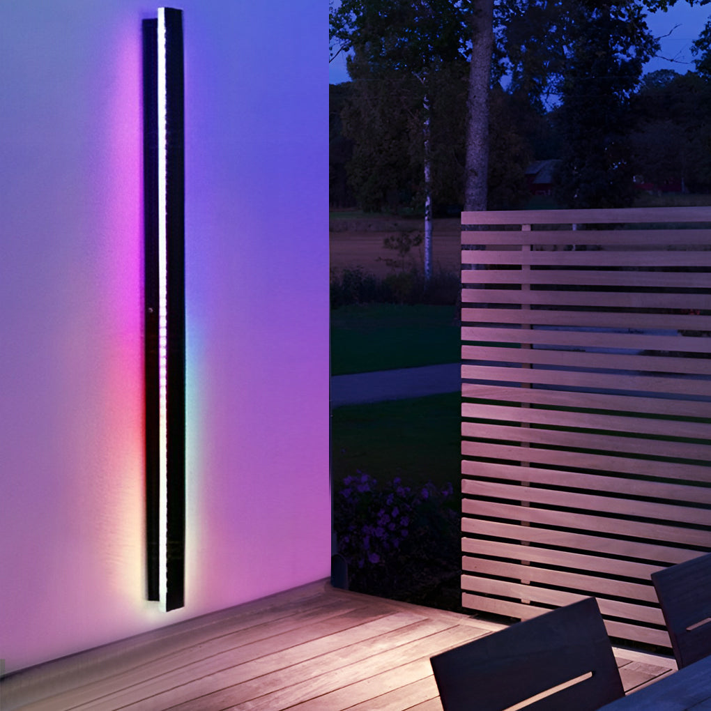 Linear | LED Outdoor Strip Wall Light, Long Black Exterior Wall Lamp, IP65 Waterproof Porch Light