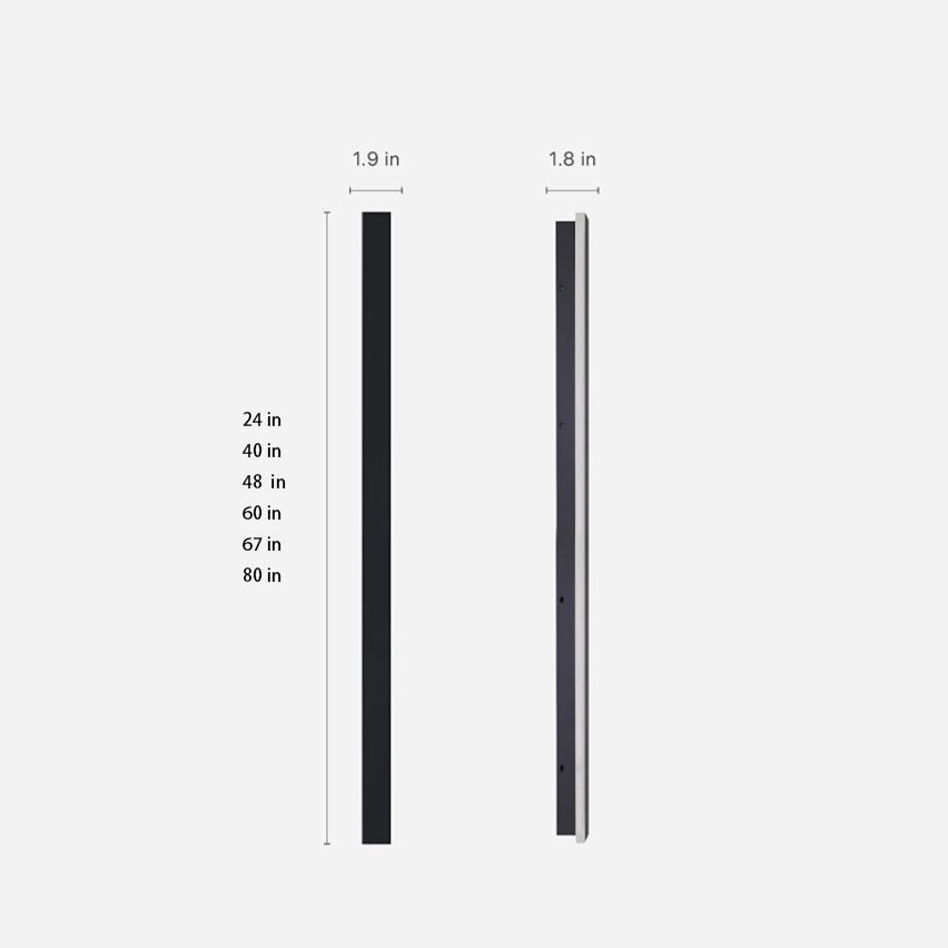 Linear | LED Outdoor Strip Wall Light, Long Black Exterior Wall Lamp, IP65 Waterproof Porch Light