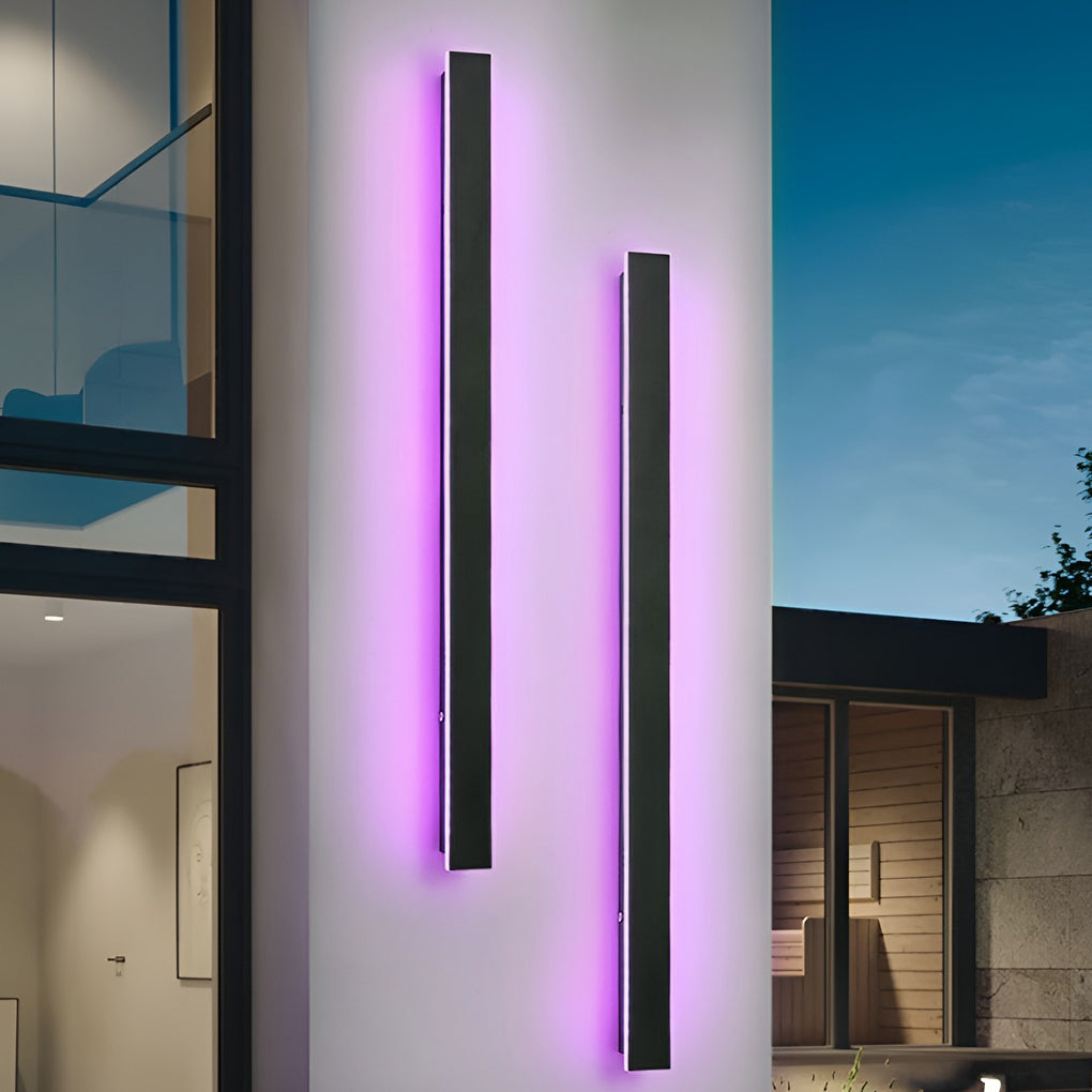Linear | LED Outdoor Strip Wall Light, Long Black Exterior Wall Lamp, IP65 Waterproof Porch Light
