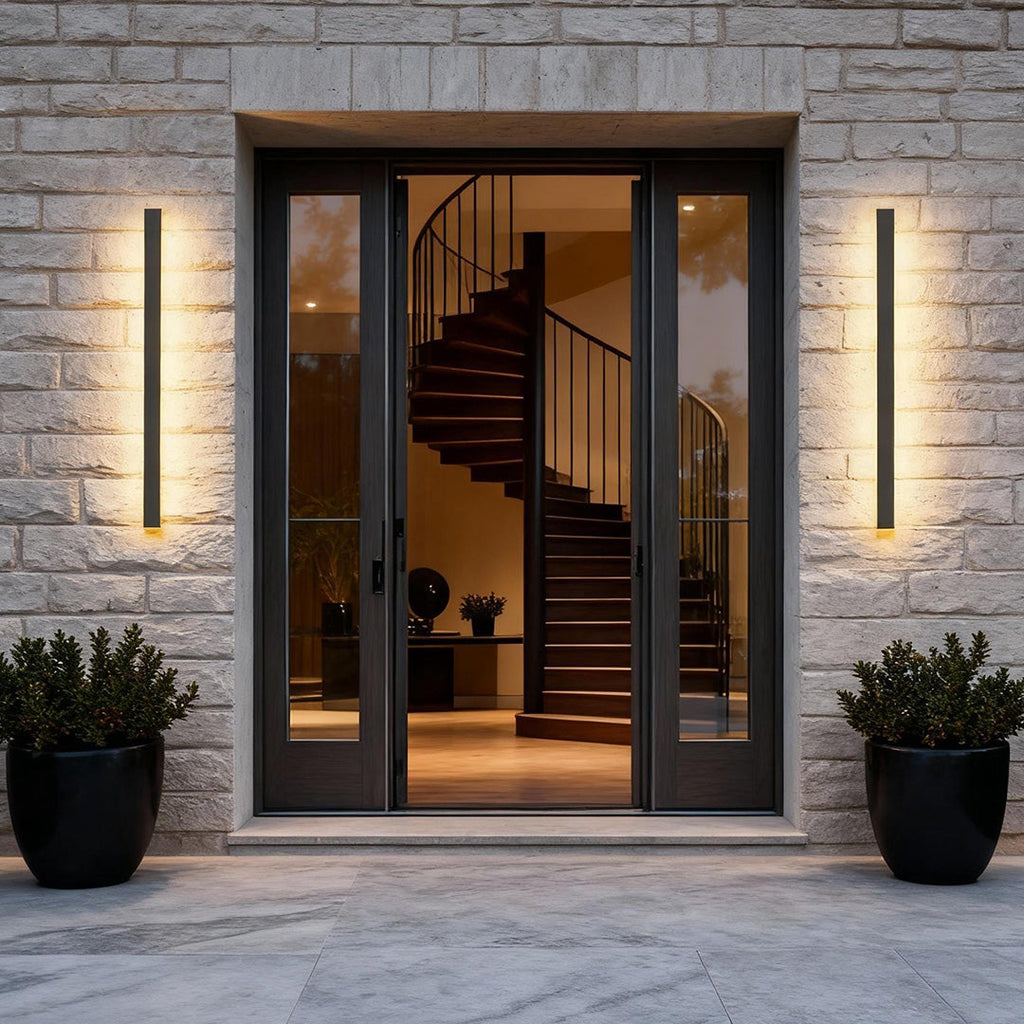 Linear | LED Outdoor Strip Wall Light, Long Black Exterior Wall Lamp, IP65 Waterproof Porch Light