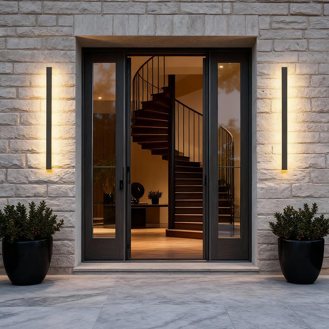 Linear | LED Outdoor Strip Wall Light, Long Black Exterior Wall Lamp, IP65 Waterproof Porch Light